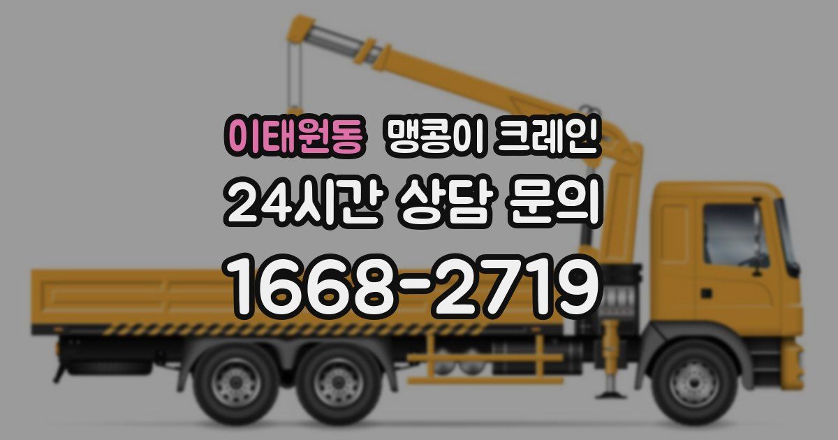 이태원동 맹콩이 크레인