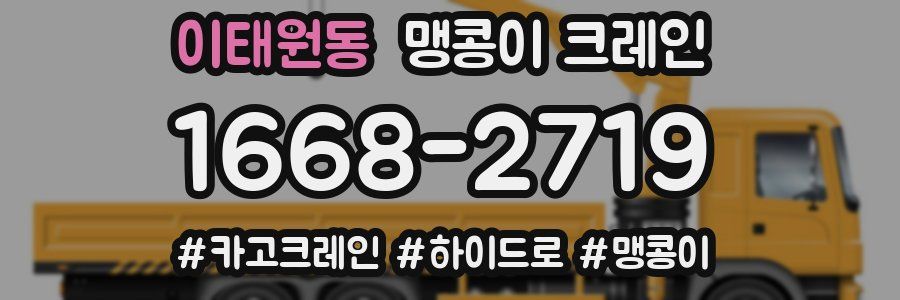 이태원동 맹콩이 크레인