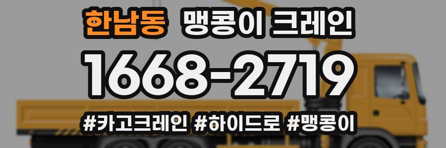 한남동 맹콩이 크레인