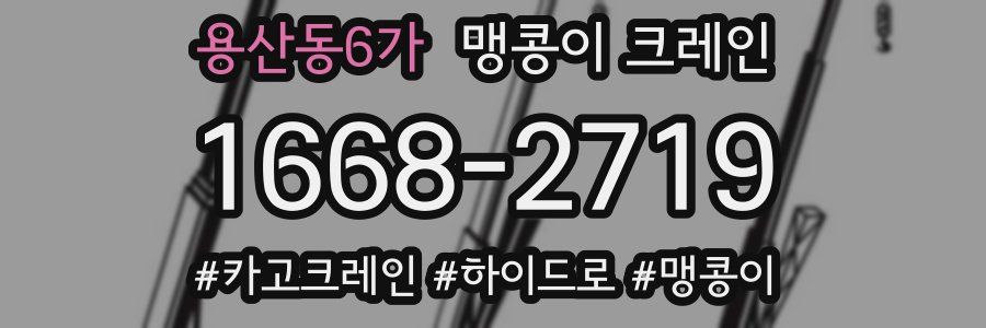 용산동6가 맹콩이 크레인