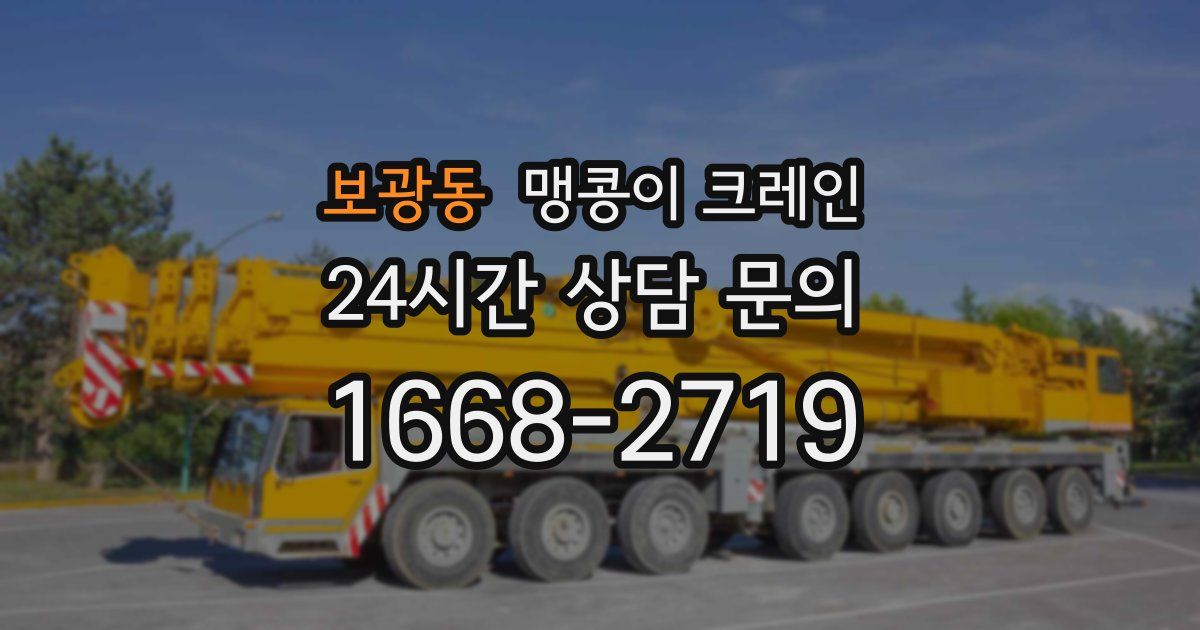 보광동 맹콩이 크레인