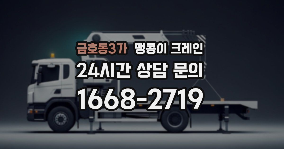 금호동3가 맹콩이 크레인