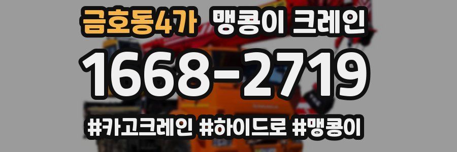 금호동4가 맹콩이 크레인