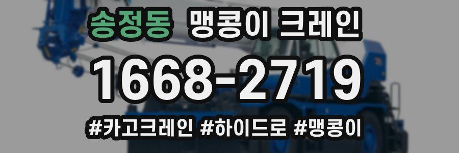 송정동 맹콩이 크레인