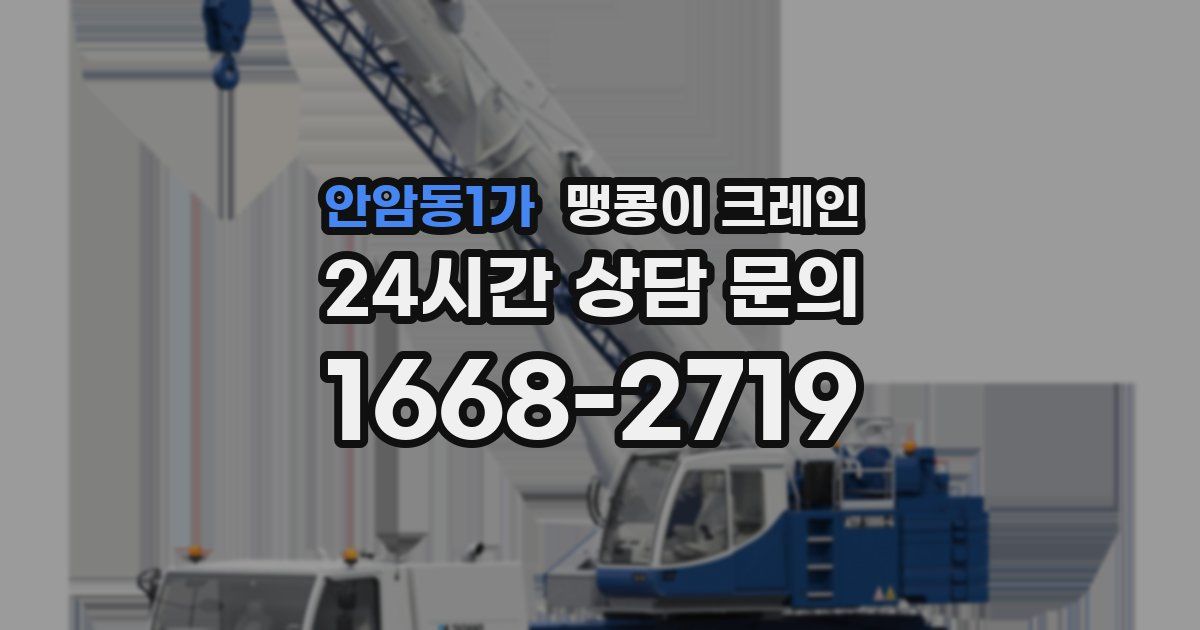 안암동1가 맹콩이 크레인