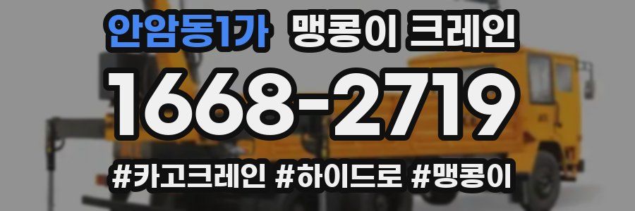 안암동1가 맹콩이 크레인