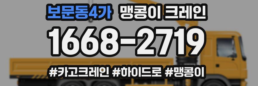 보문동4가 맹콩이 크레인