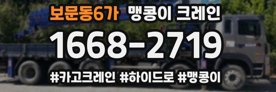 보문동6가 맹콩이 크레인