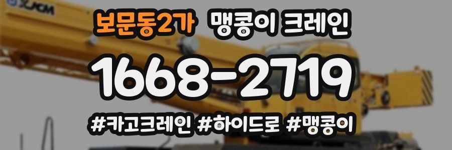 보문동2가 맹콩이 크레인