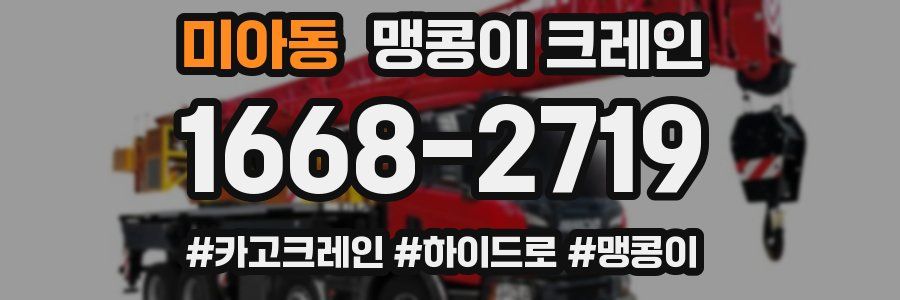 미아동 맹콩이 크레인