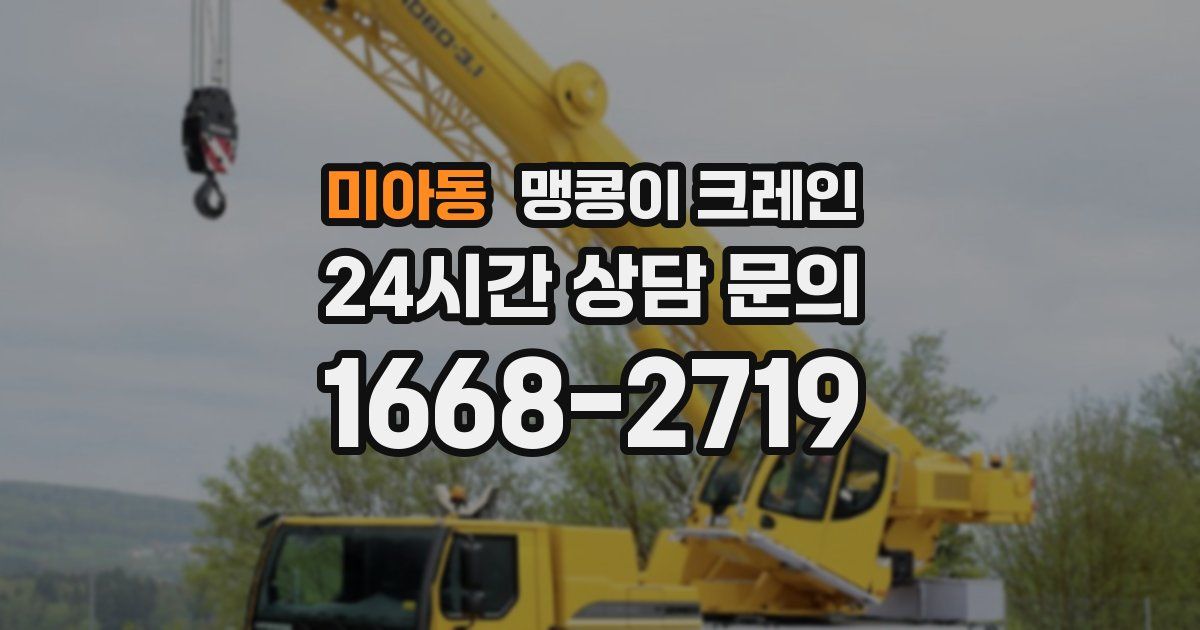 미아동 맹콩이 크레인