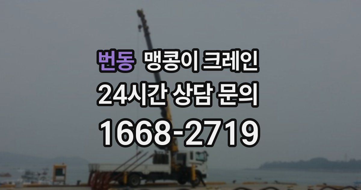 번동 맹콩이 크레인