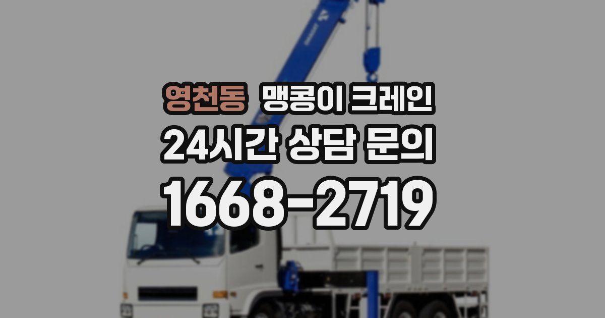 영천동 맹콩이 크레인