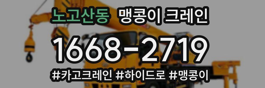 노고산동 맹콩이 크레인