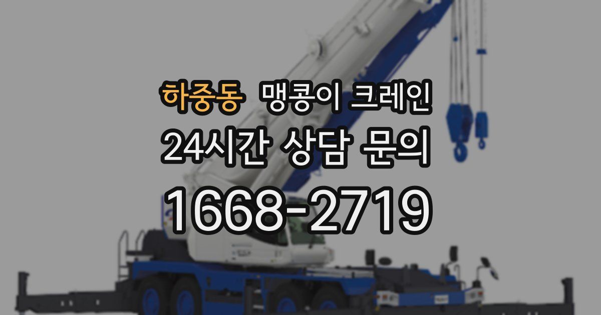 하중동 맹콩이 크레인