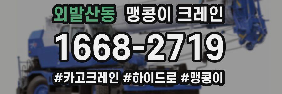 외발산동 맹콩이 크레인