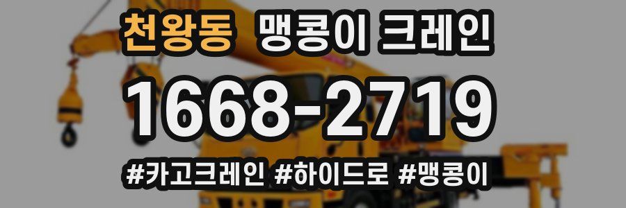 천왕동 맹콩이 크레인