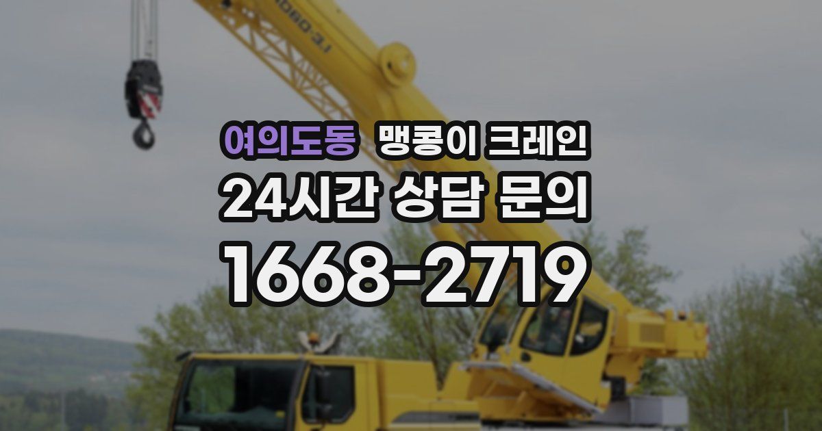 여의도동 맹콩이 크레인