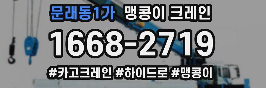 문래동1가 맹콩이 크레인