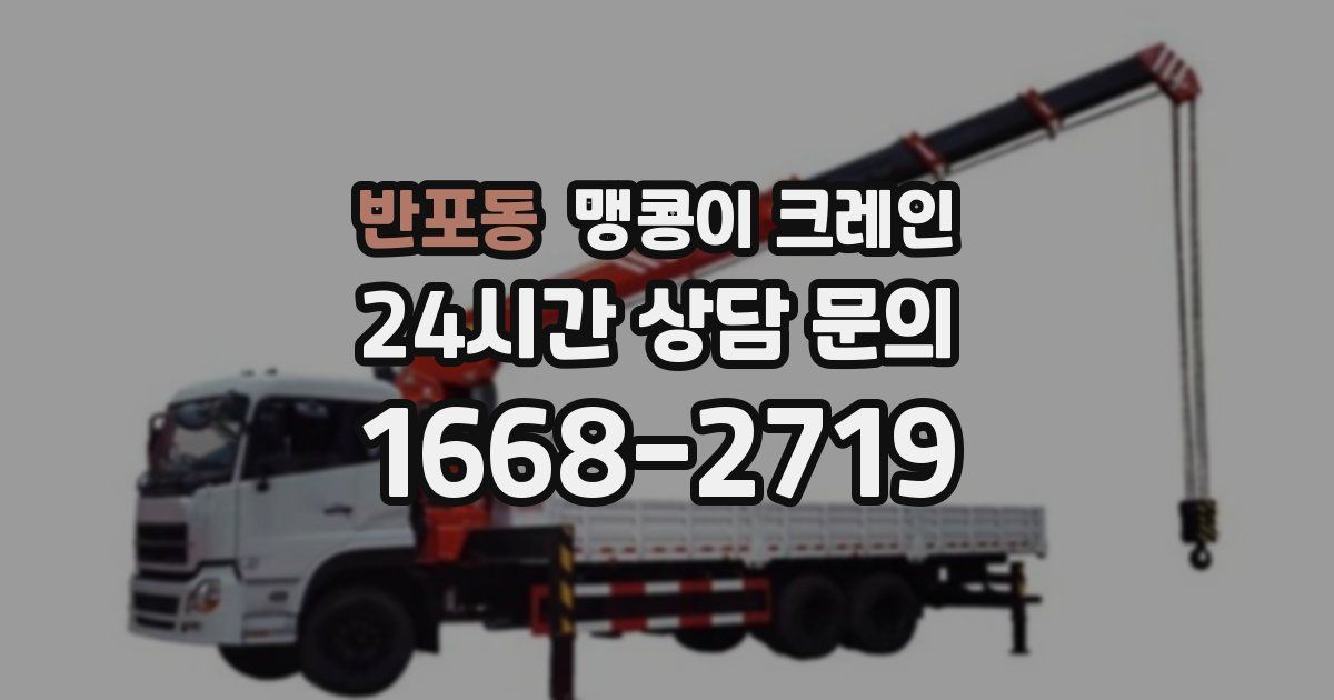 반포동 맹콩이 크레인