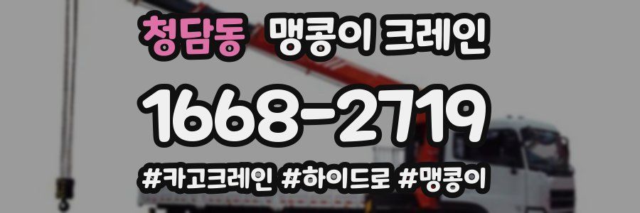 청담동 맹콩이 크레인
