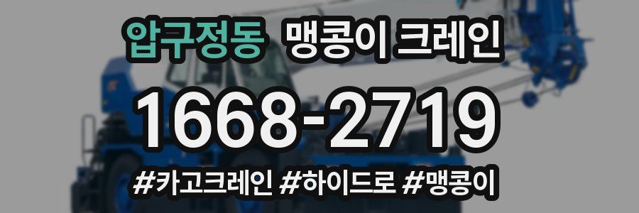 압구정동 맹콩이 크레인