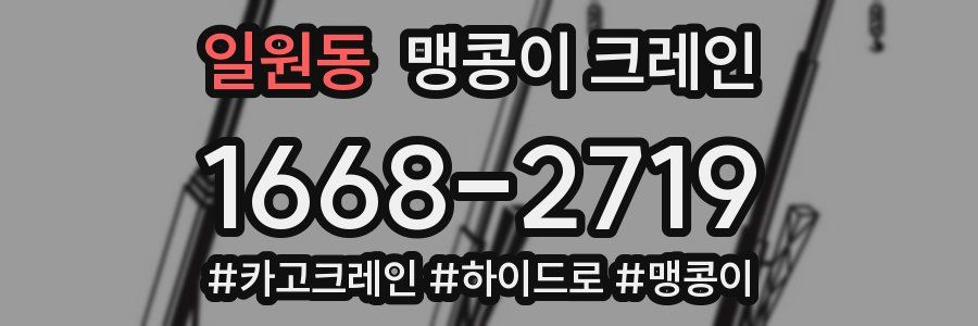 일원동 맹콩이 크레인