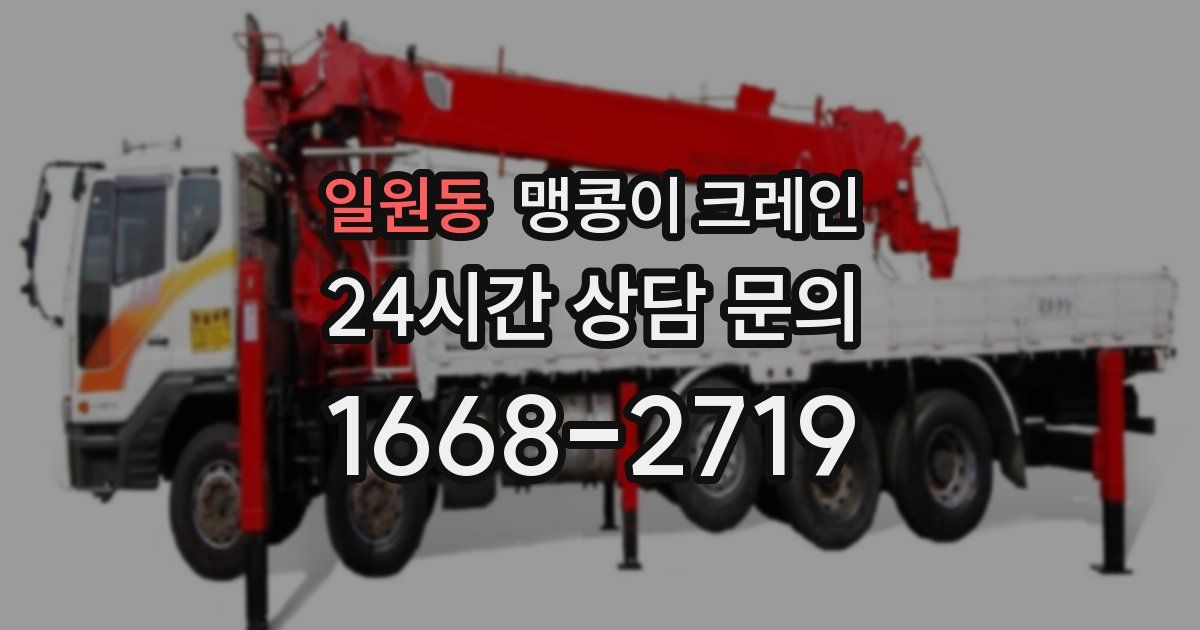 일원동 맹콩이 크레인