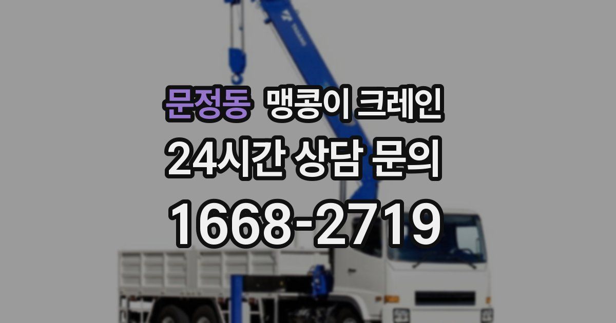 문정동 맹콩이 크레인