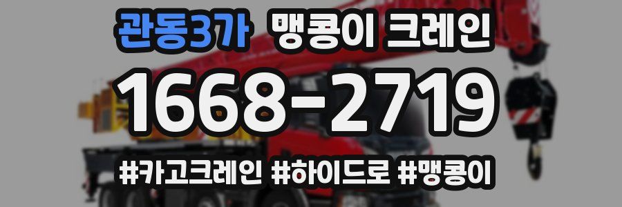 관동3가 맹콩이 크레인