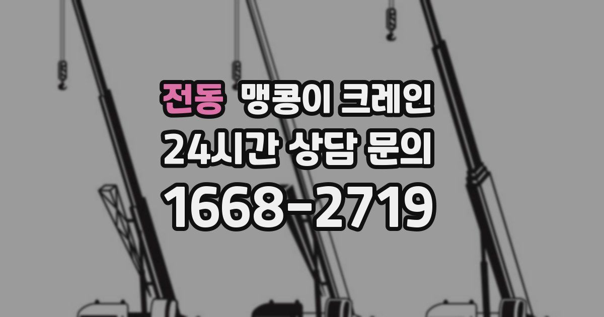 전동 맹콩이 크레인