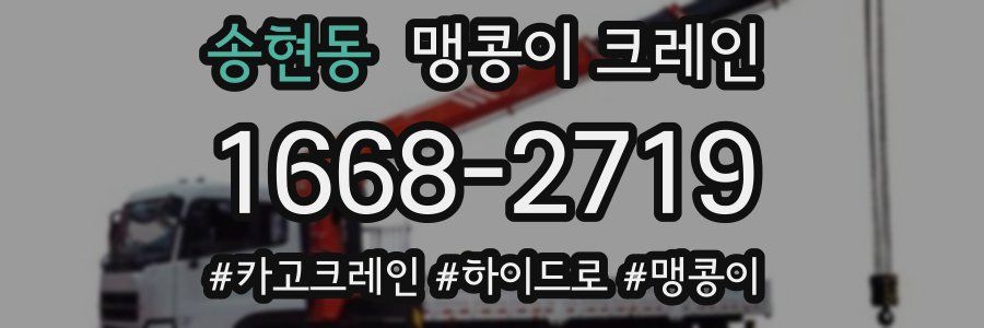 송현동 맹콩이 크레인