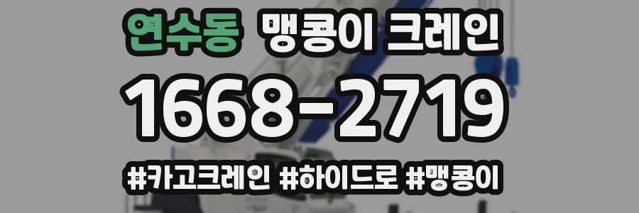 연수동 맹콩이 크레인