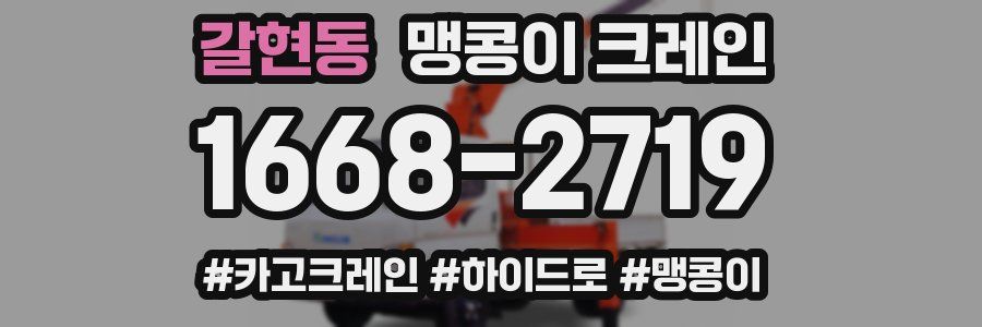 갈현동 맹콩이 크레인