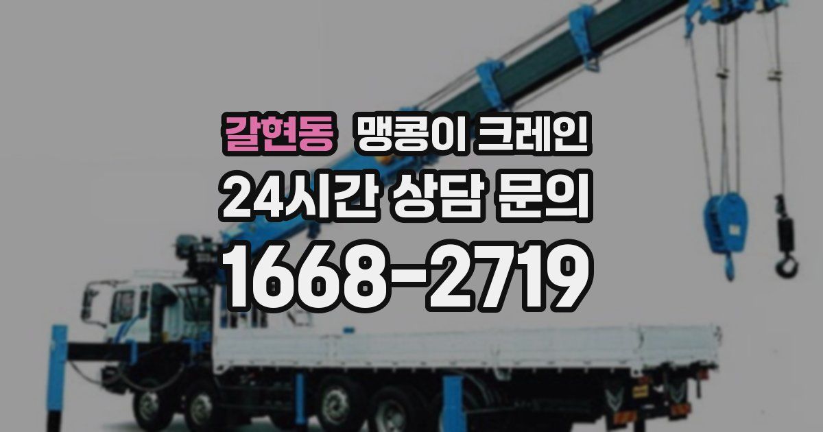 갈현동 맹콩이 크레인