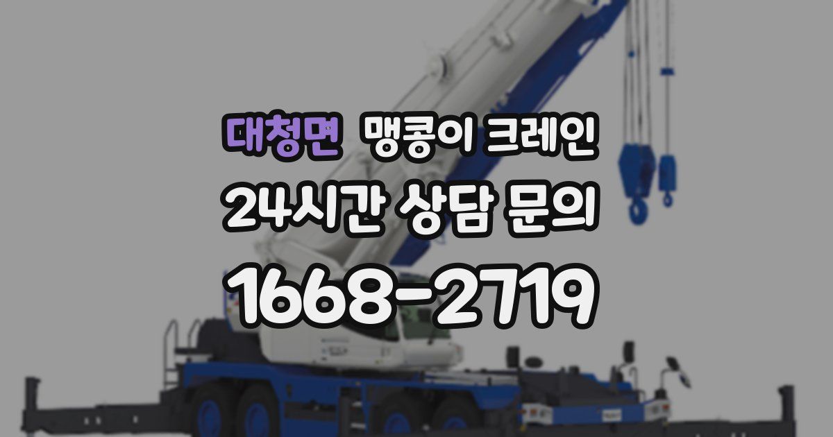 대청면 맹콩이 크레인