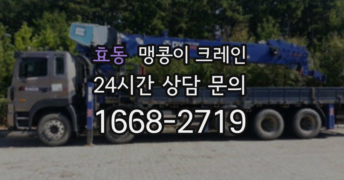 효동 맹콩이 크레인