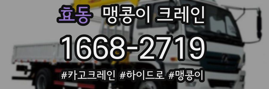 효동 맹콩이 크레인