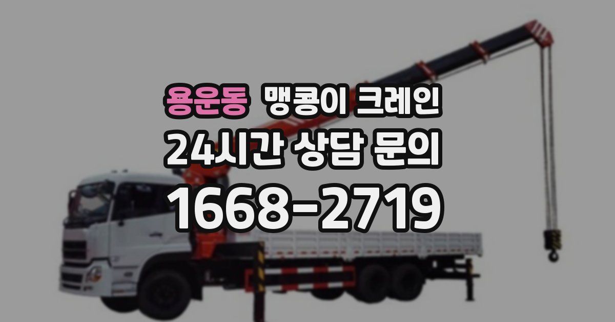 용운동 맹콩이 크레인