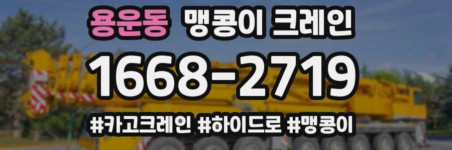 용운동 맹콩이 크레인