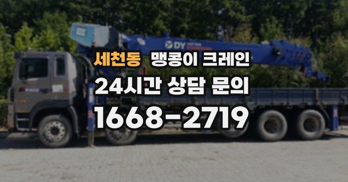 세천동 맹콩이 크레인