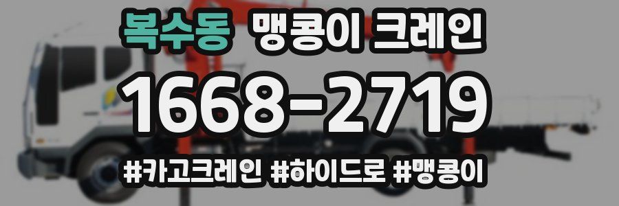 복수동 맹콩이 크레인