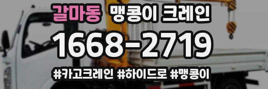 갈마동 맹콩이 크레인