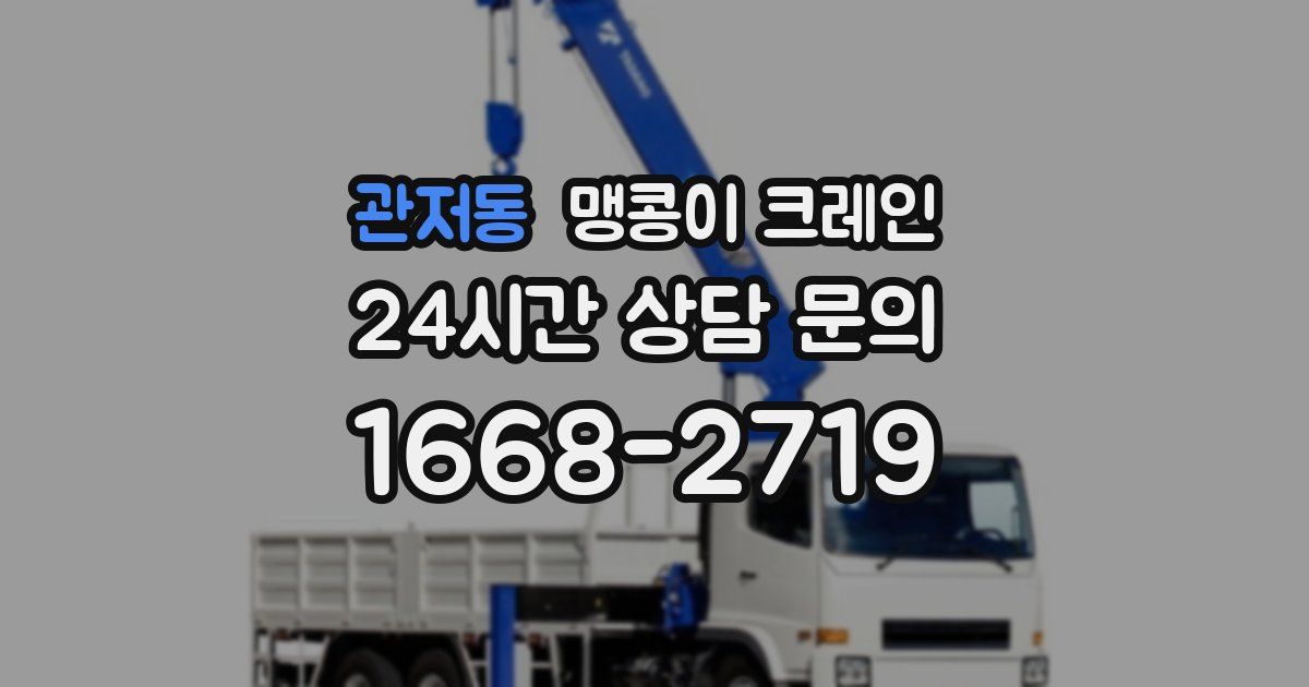 관저동 맹콩이 크레인