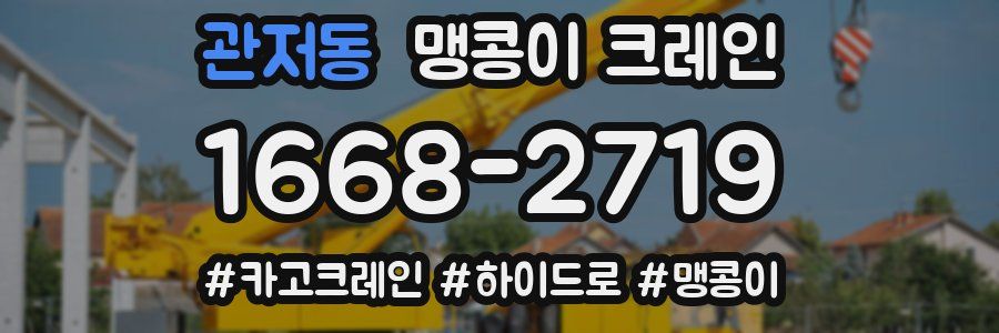관저동 맹콩이 크레인