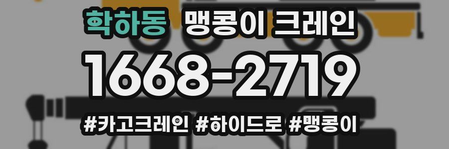 학하동 맹콩이 크레인