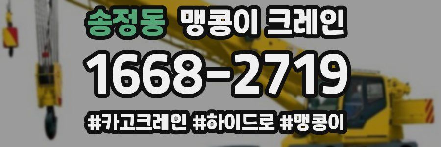 송정동 맹콩이 크레인