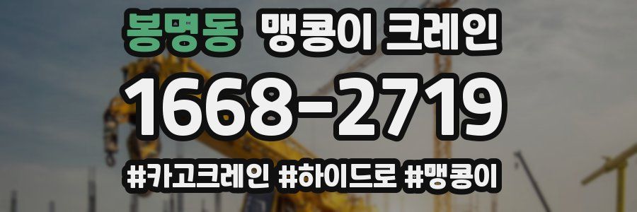 봉명동 맹콩이 크레인