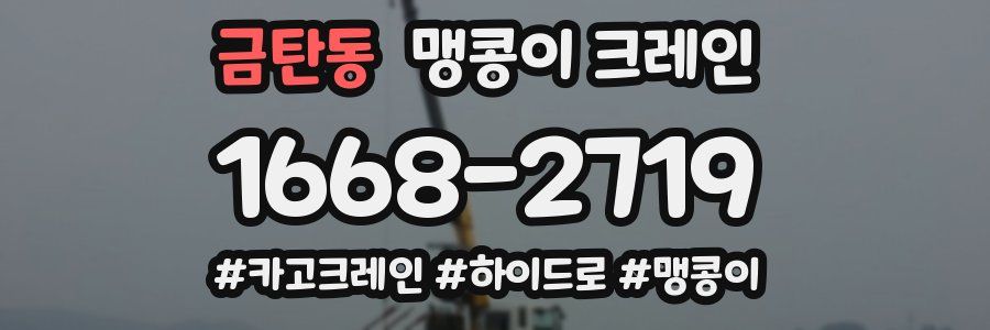 금탄동 맹콩이 크레인