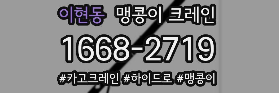 이현동 맹콩이 크레인